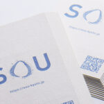 片面は共通の２名様分DIC特色指定活版印刷名刺