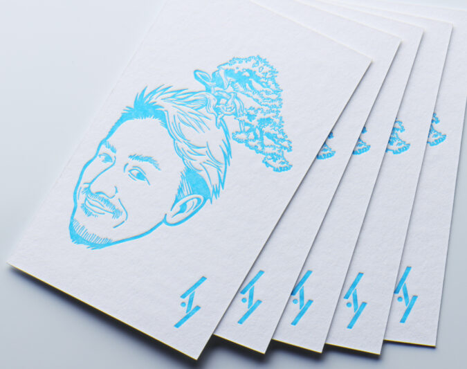 似顔絵_活版印刷名刺