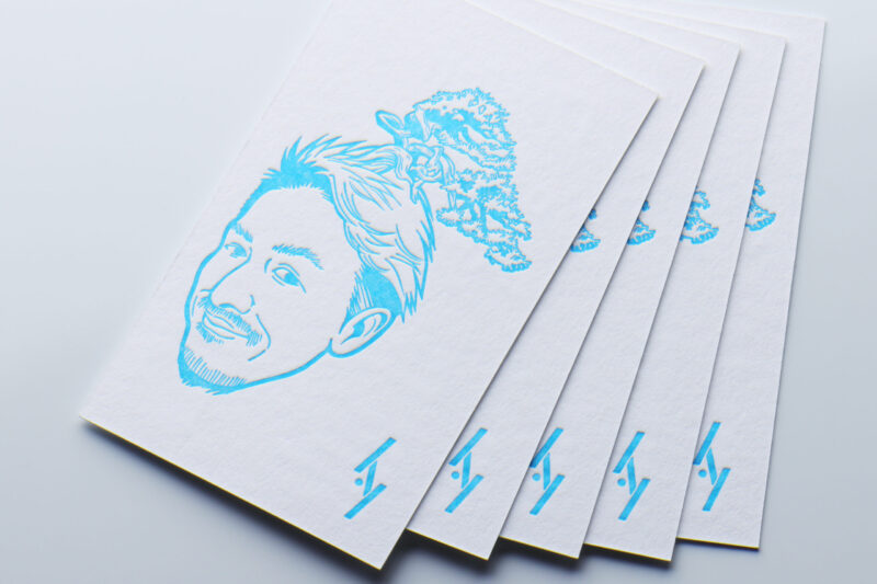 似顔絵_活版印刷名刺