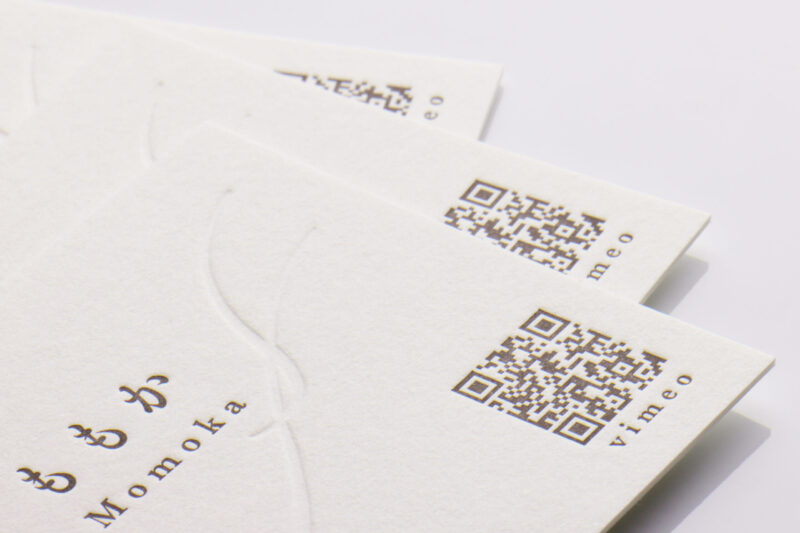 QRコード_活版印刷名刺_特Aクッション