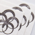 両面にQRコードがある活版印刷名刺